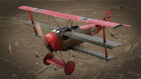 Fokker dr1 triplane ww1 model - TurboSquid 1464775