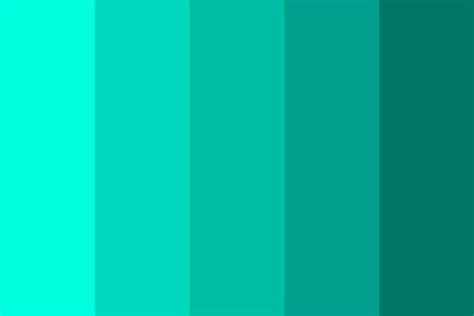 aqua blue green Color Palette