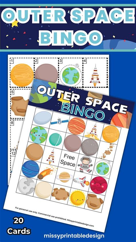 Free Printable Space Bingo Cards-Embark on a mission to explore the depths of outer space with ...