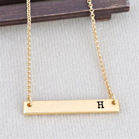 Letter H Necklace Initial Alphabet 26 Personalized A to Z