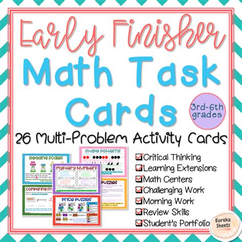 Math Enrichment Activities For Upper Elementary - Eureka Sheets