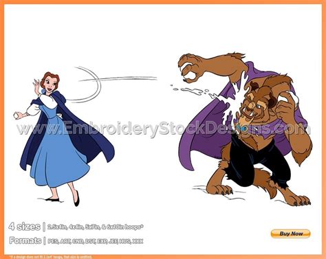 Belle, Beast Snowball Fight - Belle and the Beast - Disney Movie Characters in 4 sizes ...