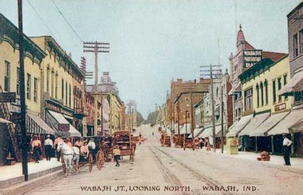 Wabash, Indiana - Wabash Street looking north ca 1910