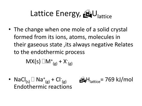 PPT - Lattice Energy, D U lattice PowerPoint Presentation, free download - ID:8723567