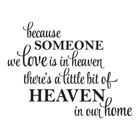 A Little Bit Of Heaven In Our Home Wall Quotes™ Decal | WallQuotes.com