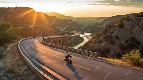 Premium AI Image | Motorcycle tours that traverse scenic roads and ...