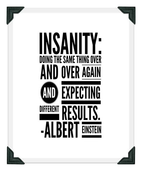 Albert Einstein Quote Insanity, 2 Printable Wall Posters, Black and ...