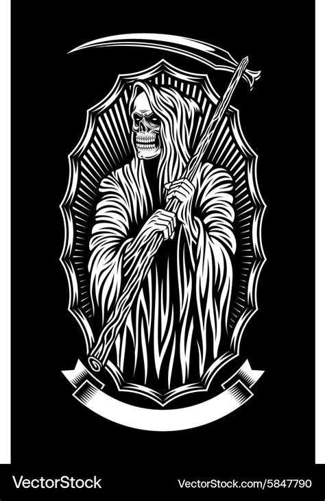 Grim reaper art Royalty Free Vector Image - VectorStock