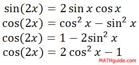 Double Angle Formulas