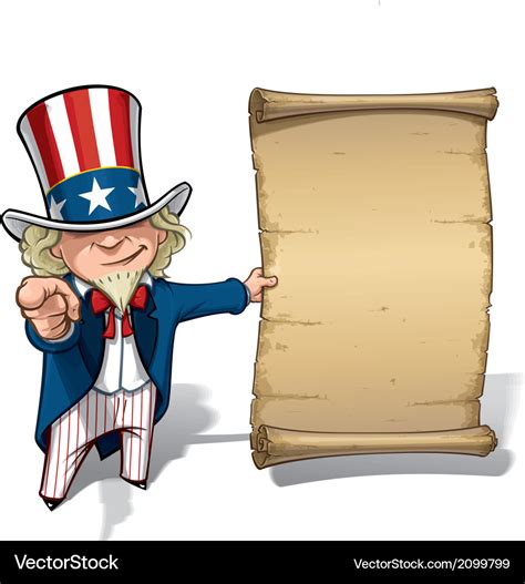 Uncle sam i want you declaration Royalty Free Vector Image