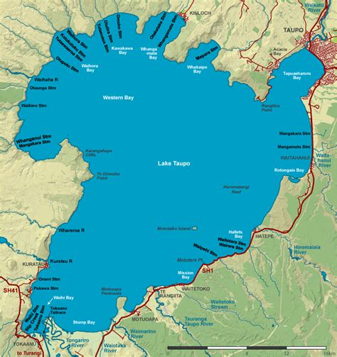 Lake Taupo and Taupo Streams Map | NZ Fishing