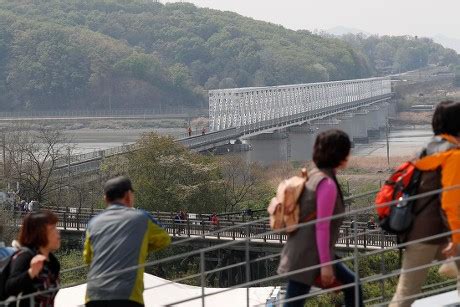 Tourists Look Tongil Bridge Military Demarcation Editorial Stock Photo - Stock Image | Shutterstock