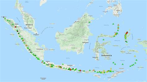 are there volcanoes in indonesia Indonesia volcanoes volcano ring fire many active update map ...