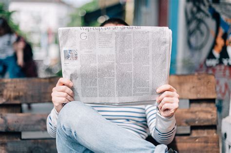 Man Reading Newspaper Royalty-Free Stock Photo