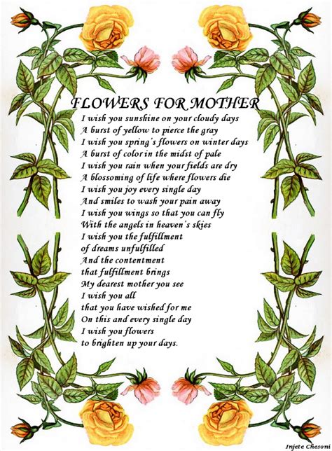 Flowers for Mother: Mothers Day Poems and Gifts for Mothers