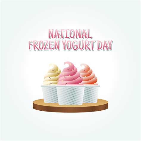 vector graphic of national frozen yogurt day good for national frozen yogurt day celebration ...