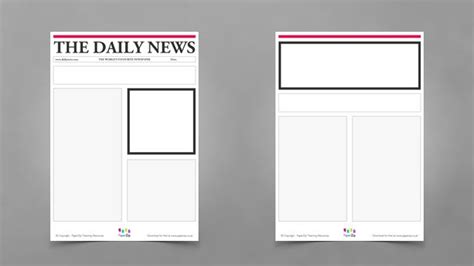 Blank Newspaper Templates | Newspaper template, Blank newspaper, Newspaper article template