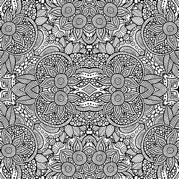 Abstract Vector Tribal Ethnic Background Fantasy Mandala Seamless Pattern Vector, Fantasy ...