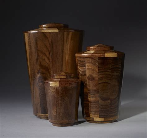 Handmade Black Walnut Segmented Cremation Funeral Wooden Urn | Handmade ...