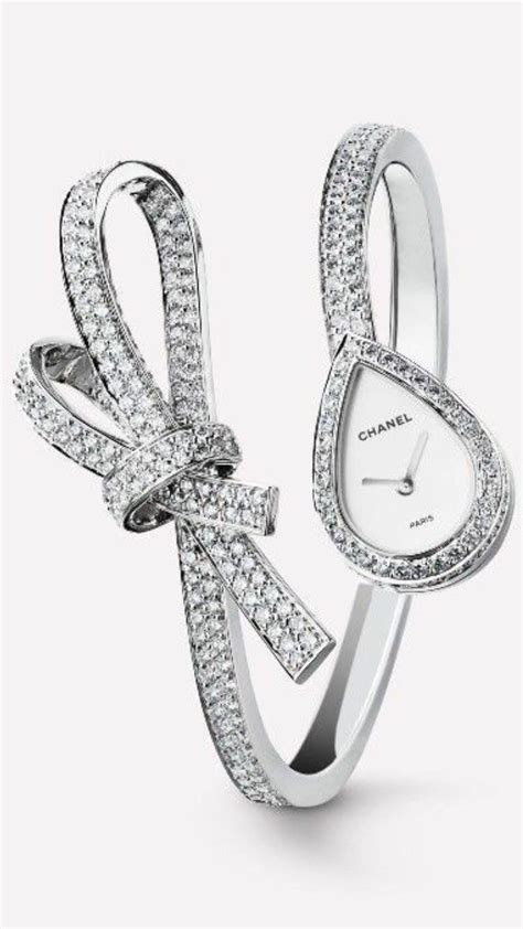 CHANEL - 'RUBAN' JEWELRY WATCH. RIBBON MOTIF IN 18K WHITE GOLD AND DIAMONDS. •€77.000 | Orologi ...