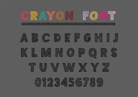 Crayon Font SVG Svg Letters Cricut Font TTF Letters Crayon Font Alphabet Letters 3D Font Instant ...