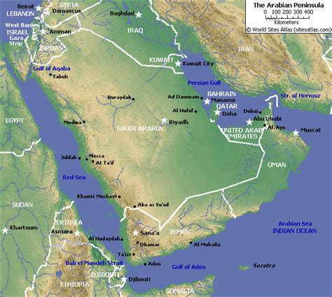 Image of Arabian Peninsula dubai_geography.gif | Strait of hormuz, Ad ...