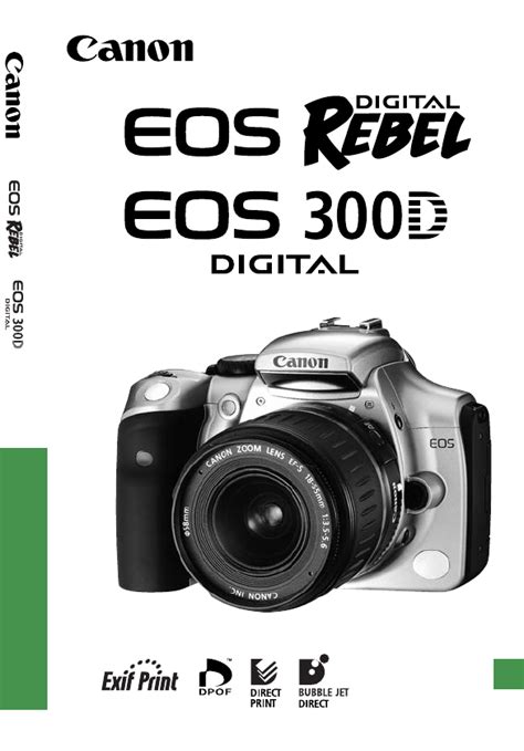 User manual Canon EOS 300D (English - 140 pages)