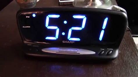 New SHARP Blue Jumbo LED Alarm Clock - YouTube