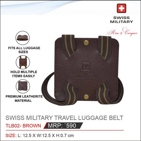 Swiss Military Travel Luggage Belt (TLB02 – Brown) – Newgenn India