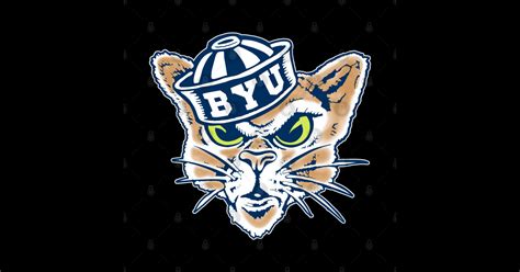 Vintage BYU mascot logo - Byu - Sticker | TeePublic