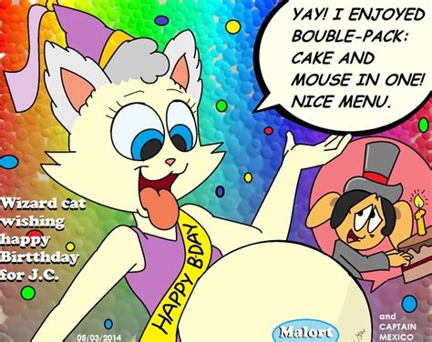 Cat Eats Mouse And Cake by Malort75 on DeviantArt