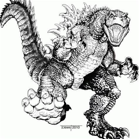 Printable Godzilla Coloring Pages - Coloring Home