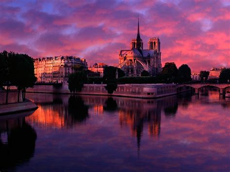 Notre dame, Sunset, Paris, France Wallpapers HD / Desktop and Mobile Backgrounds