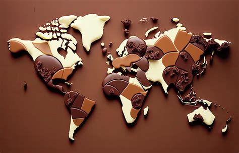 World Map Chocolate and Whte Chocolate Digital Art by Abdullah Masud - Fine Art America