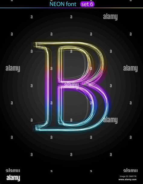 Neon style letter b Stock Vector Images - Alamy