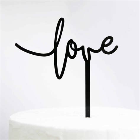 Cursive Love Acrylic Cake Topper | Lollipop Cake Supplies