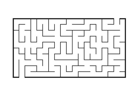 Black rectangular labyrinth. Game for kids. Puzzle for children. Maze ...