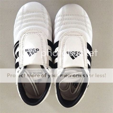 Adidas Martial Arts shoes white with black stripes for kids size US 2 ...