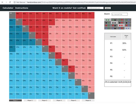 Poker equity range chart: handcombos.com (web based) : r/PokerStreams