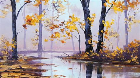 Autumn+Scenery+Oil+Painting Realistic Oil Painting, Large Oil Painting ...