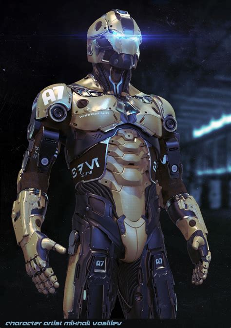 Steel man by Mihail Vasilev - Valhallan Nebula | Sci fi, Cyberpunk, Futuristic armour