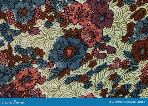 Closeup of Retro Fabric Pattern Stock Photo - Image of design, abstract: 53404018