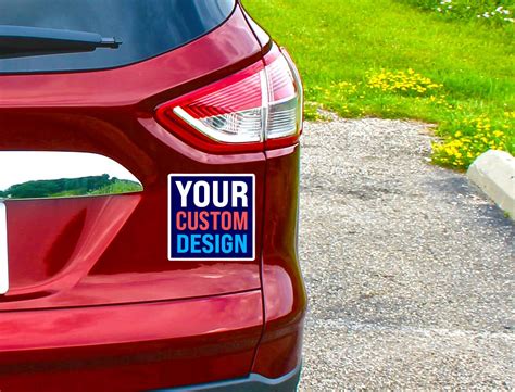 Custom car magnet with text color and image of your choice | Etsy