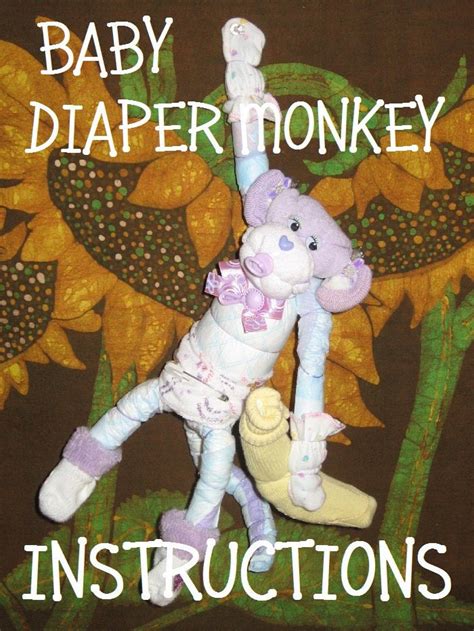 How to make a BABY DIAPER MONKEY Instructions by DiaperZooDesigns