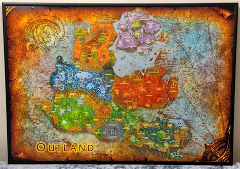 High Quality Map of the Outlands From World of Warcraft - Etsy UK