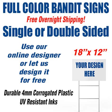 Custom Bandit Sign Design Service - Big Tex Banners and Flags