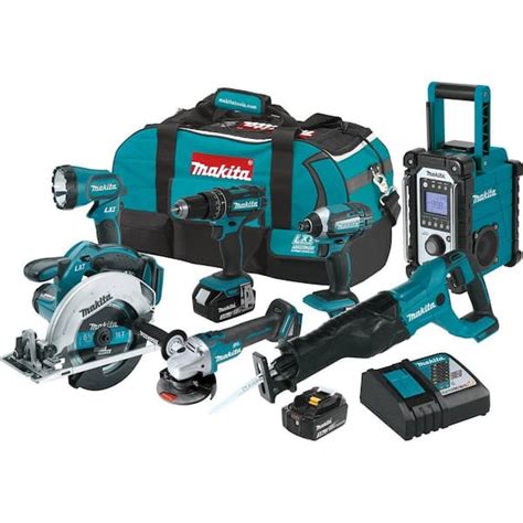 Makita 18V 3.0Ah LXT Lithium-Ion Cordless Combo Kit (7-Piece) XT704 - The Home Depot