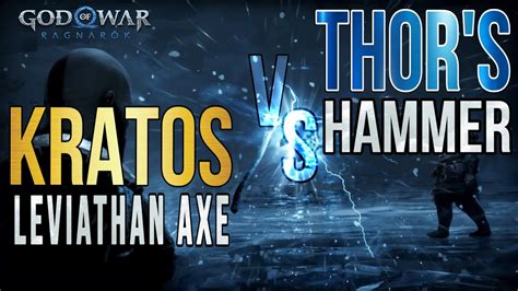 God of War Ragnarok The leviathan axe versus Thor’s hammer of the gods ...