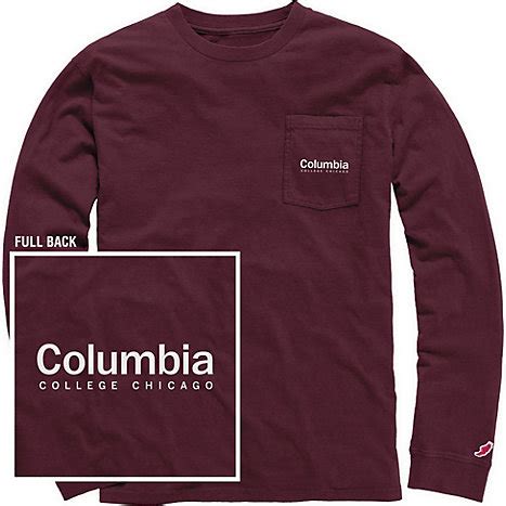 Columbia College-Chicago Vintage Washed Long Sleeve Pocket T-Shirt | Columbia College Chicago