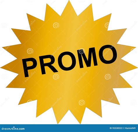 Promo Label with Golden Color Stock Illustration - Illustration of recommended, symbol: 95538522